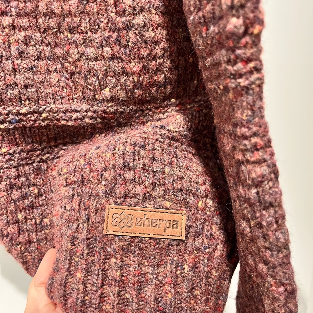 Sherpa adventure gear merino wool alpaca blend crew neck sweater jacquard Large - Picture 3 of 11